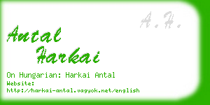 antal harkai business card